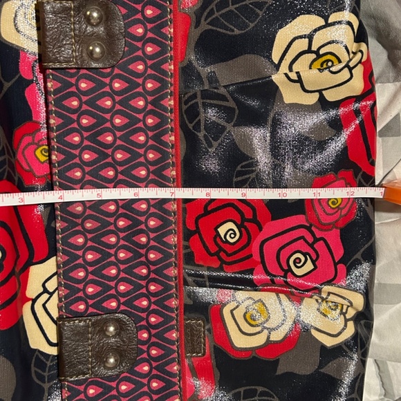 FOSSIL FLORAL SATCHEL SHOULDER BAG - Picture 3 of 11